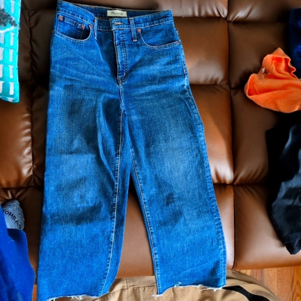 Madewell jeans size 27 slim wide-leg crop